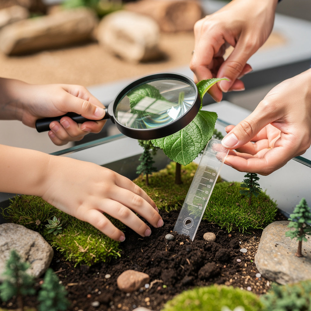 Children and families engaging with hands-on interactive exhibits at Wonders Of Earth environmental education center in San Diego